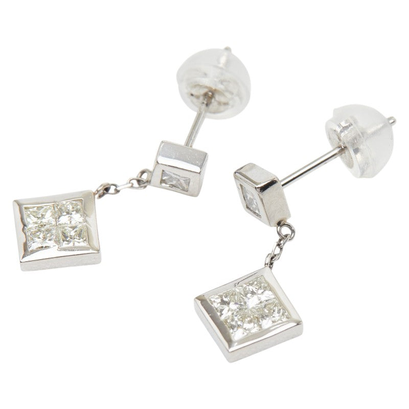 Pt900 プラチナ ダイヤ0.50ct スタッドピアス ピアス レディース 【中古】