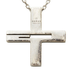 グッチ カットアウトG クロス ペンダント ネックレス SV925 シルバー レディース GUCCI 【中古】