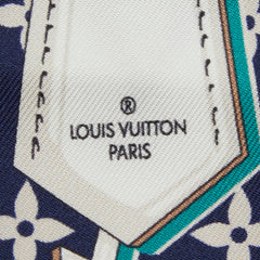 ルイ ヴィトン バンドーBB アルティメット スカーフ M77778 ブルーマリーヌ ブルー シルク レディース LOUIS VUITTON 【中古】