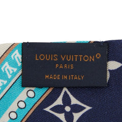 ルイ ヴィトン バンドーBB アルティメット スカーフ M77778 ブルーマリーヌ ブルー シルク レディース LOUIS VUITTON 【中古】