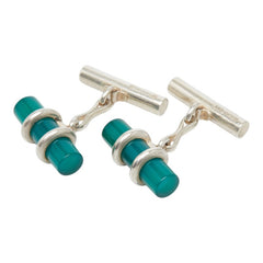 ティファニー カフス カフリンクス スターリングシルバー カラーストーン メンズ TIFFANY&Co. 【中古】