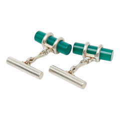 ティファニー カフス カフリンクス スターリングシルバー カラーストーン メンズ TIFFANY&Co. 【中古】