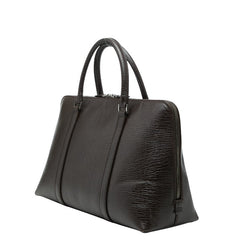 グッチ ロゴ トートバッグ ビジネスバッグ 114537 ダークブラウン レザー レディース GUCCI 【中古】