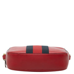 グッチ ウェブビー 斜め掛け ショルダーバッグ 412008 ベージュ ブラウン レザー レディース GUCCI 【中古】