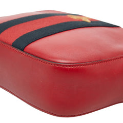 グッチ ウェブビー 斜め掛け ショルダーバッグ 412008 ベージュ ブラウン レザー レディース GUCCI 【中古】