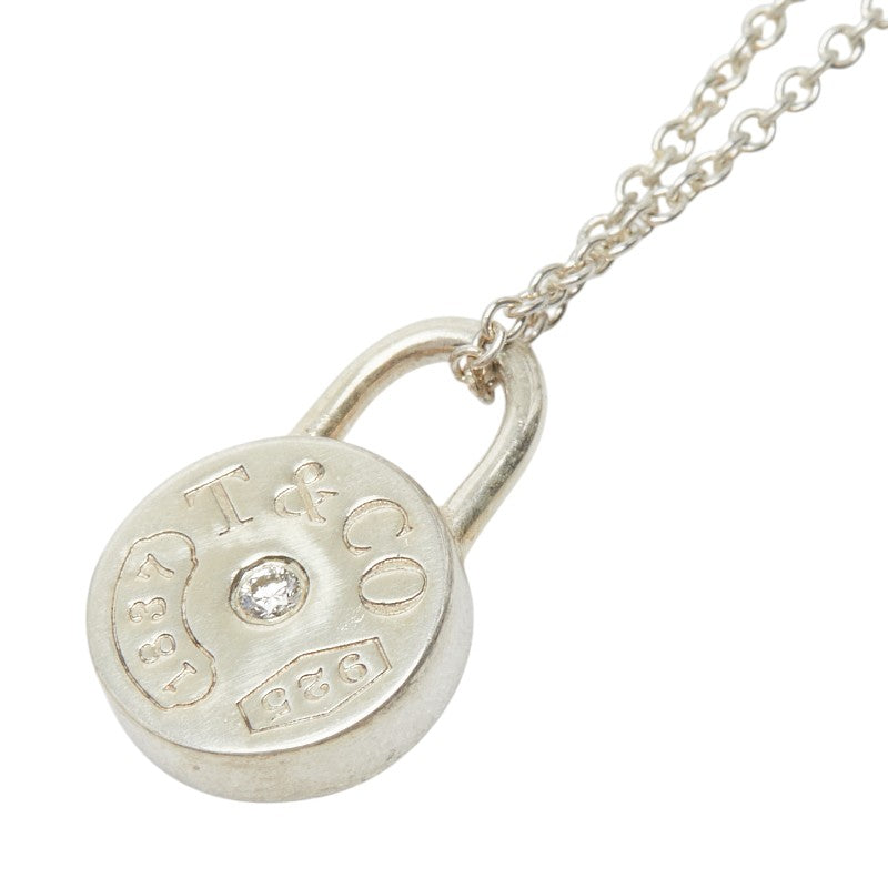 ティファニー 1837 1Pダイヤモンド ラウンドロック ネックレス SV925 シルバー レディース TIFFANY&Co. 【中古】