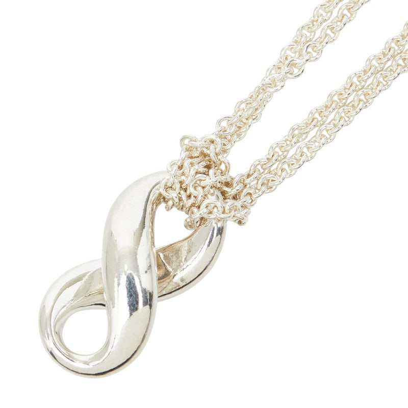 ティファニー インフィニティ フィギュア8 ダブルチェ―ン ペンダントネックレス シルバー SV925 シルバー レディース TIFFANY&Co. 【中古】