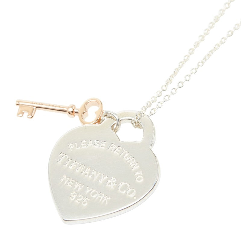 ティファニー リターン トゥ ハート タグ キー ペンダント ネックレス SV925 シルバー レディース TIFFANY&Co. 【中古】