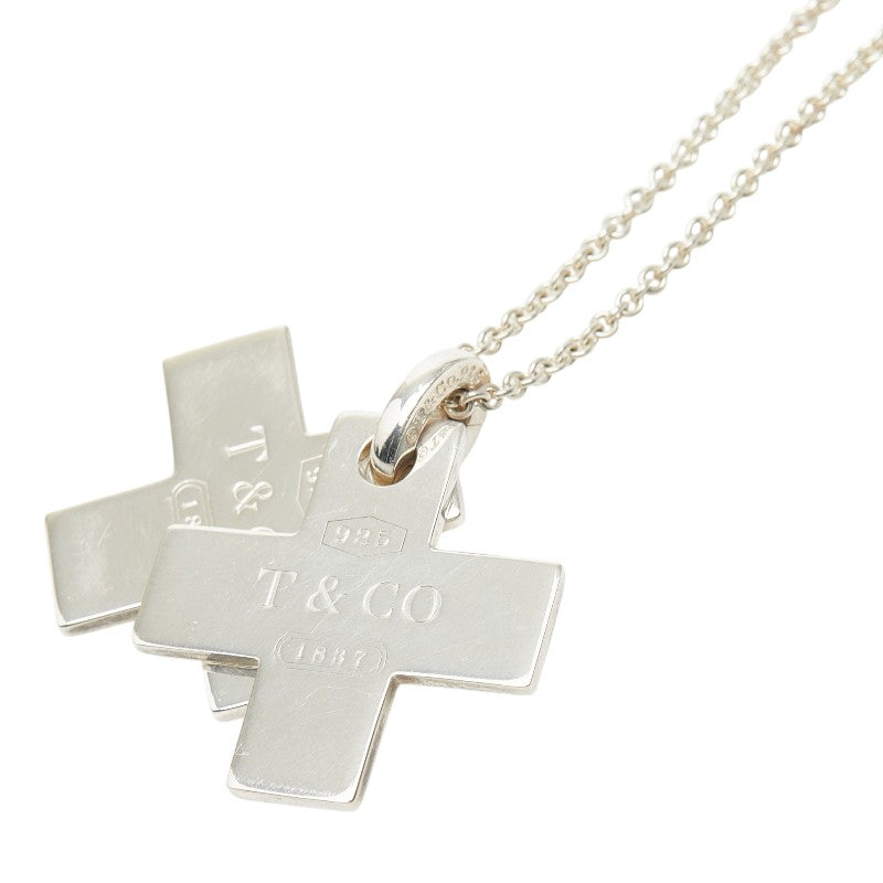 ティファニー ダブルクロス ペンダント ネックレス SV925 シルバー レディース TIFFANY&Co. 【中古】