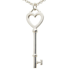 ティファニー ハートキー 鍵 チェーン ペンダントネックレス シルバー SV925 シルバー レディース TIFFANY&Co. 【中古】