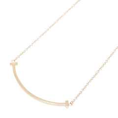 ティファニー Tスマイル スモール ペンダントネックレス K18PG ピンクゴールド Au750 レディース TIFFANY&Co. 【中古】