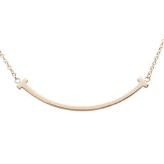 ティファニー Tスマイル スモール ペンダントネックレス K18PG ピンクゴールド Au750 レディース TIFFANY&Co. 【中古】