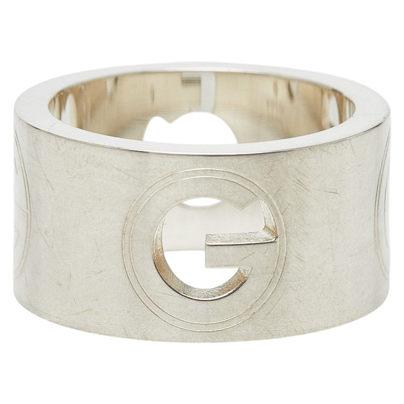 グッチ Gロゴ ワイド リング 指輪 #9 SV925 シルバー レディース GUCCI 【中古】