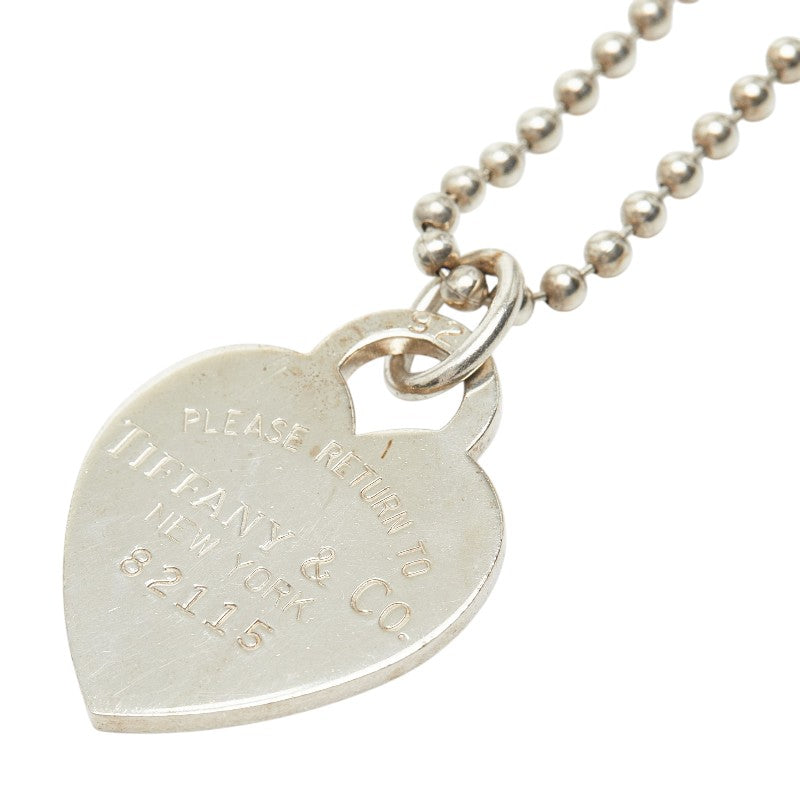 ティファニー リターン トゥ ハート タグ ペンダント ネックレス ボールチェーン SV925 シルバー レディース TIFFANY&Co. 【中古】