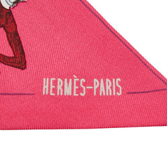 エルメス ツイリー Couvertures et Tenues de Jour 馬着 スカーフ ピンク シルク レディース HERMES 【中古】