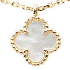 ヴァンクリーフ＆アーペル スウィートアルハンブラ ネックレス K18YG イエローゴールド マザーオブパール レディース Van Cleef & Arpels 【中古】