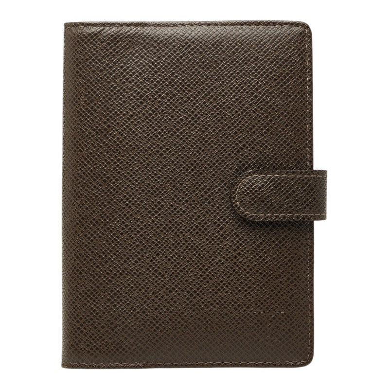 ルイ ヴィトン タイガ アジェンダPM 手帳カバー グリズリ ブラウン レザー レディース LOUIS VUITTON 【中古】