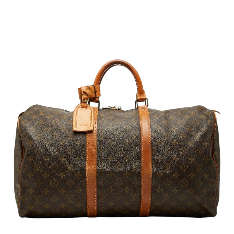ルイ ヴィトン モノグラム キーポル50 ボストンバッグ M41426 ブラウン PVC レザー レディース LOUIS VUITTON 【中古】