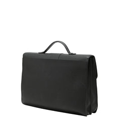 デルヴォー ブリーフケース ビジネスバッグ ブラック レザー メンズ 【中古】
