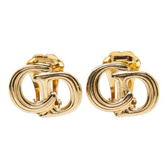 クリスチャンディオール CDロゴ イヤリング ゴールド メッキ レディース Christian Dior 【中古】