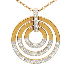 スワロフスキー サークル Circle ペンダント ネックレス ゴールド メッキ ラインストーン レディース SWAROVSKI 【中古】
