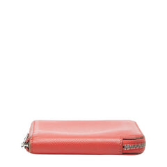 エルメス アザップコンパクト シルクイン 二つ折り財布 レッド ルージュ系 ヴォーエプソン レディース HERMES 【中古】