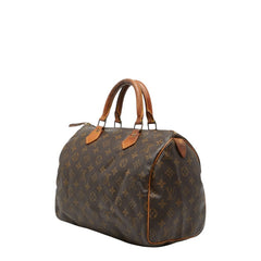 ルイ ヴィトン モノグラム スピーディ30 ハンドバッグ ミニボストンバッグ M41526 ブラウン PVC レザー レディース LOUIS VUITTON 【中古】