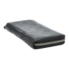 ルイ ヴィトン モノグラム マヒナ ジッピーウォレット ラウンドファスナー 長財布 M61867 ノワール ブラック レザー レディース LOUIS VUITTON 【中古】