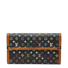 ルイ ヴィトン モノグラムマルチカラー ポルトフォイユ インターナショナル 長財布 M92658 ブラウン PVC レザー レディース LOUIS VUITTON 【中古】