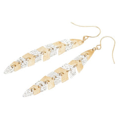 K18YG イエローゴールド K18WG ホワイトゴールド リーフモチーフ ピアス レディース 【中古】