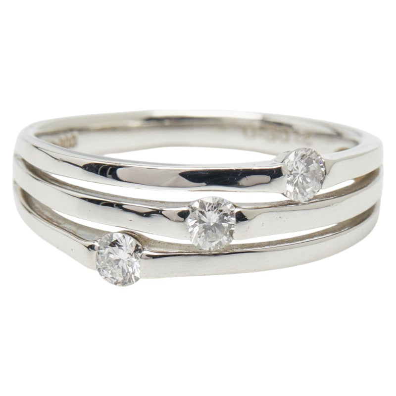 Pt900 プラチナ ダイヤ0.30ct リング 指輪 レディース 14号 【中古】
