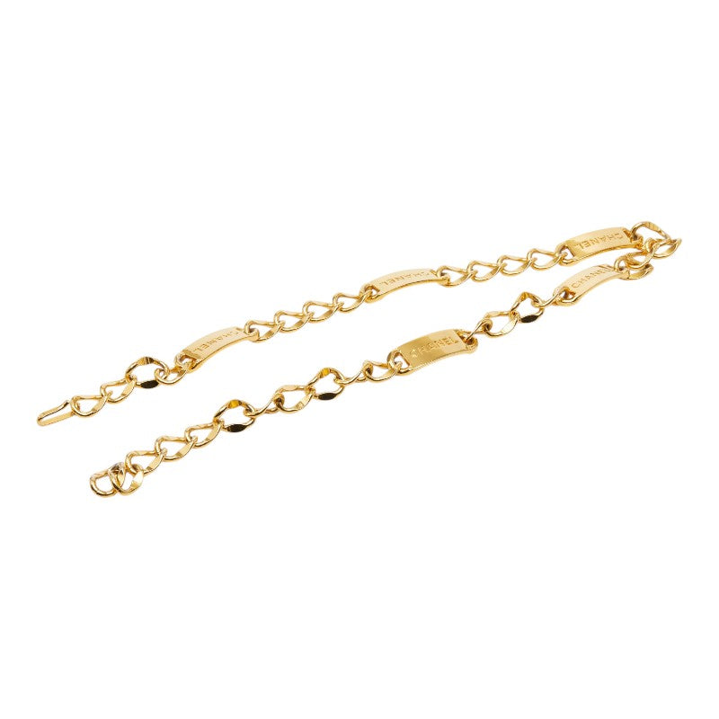 シャネル ロゴプレート チェーンベルト ゴールド メッキ レディース CHANEL 【中古】