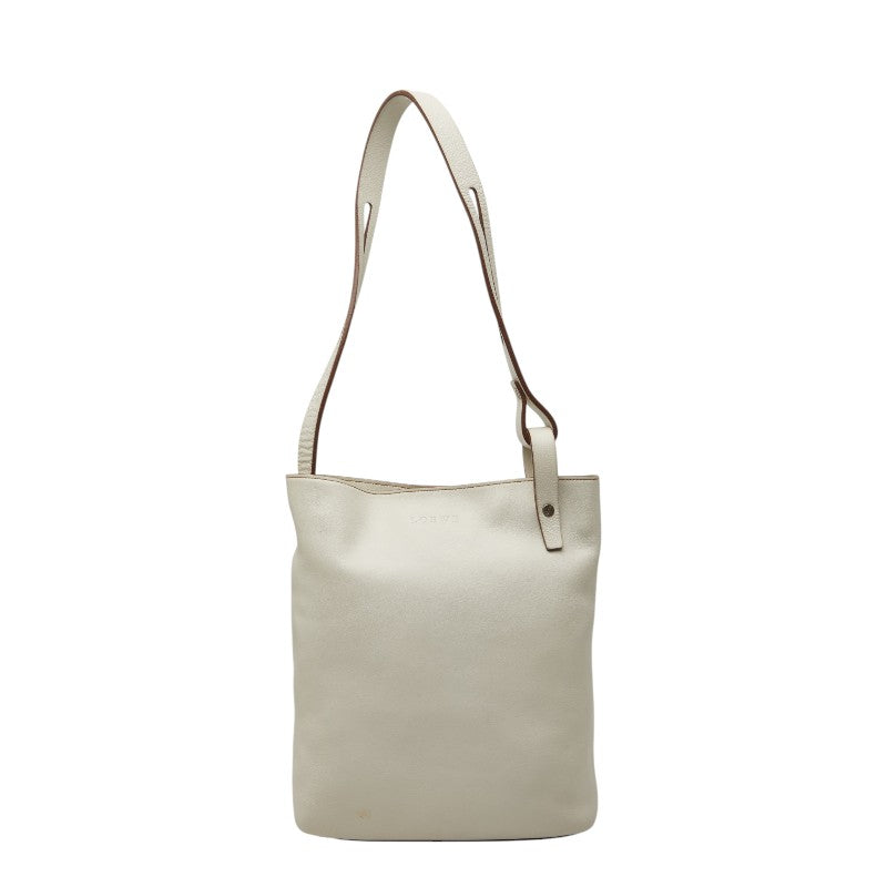 ロエベ ワンショルダーバッグ ホワイト レザー レディース LOEWE 【中古】