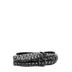 ディオール トロッター サドルバッグ ハンドバッグ ブラック キャンバス レザー レディース Dior 【中古】