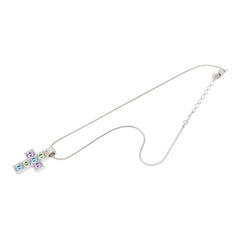 スワロフスキー クロス ペンダント ネックレス メタル ラインストーン ビジュー レディース SWAROVSKI 【中古】