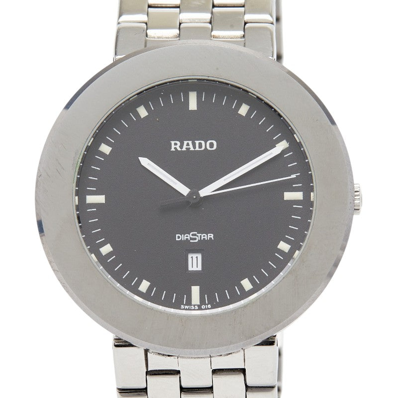 ラドー ダイアスター 腕時計 152.0341.3 クオーツ ブラック文字盤 ステンレススチール チタン メンズ RADO 【中古】