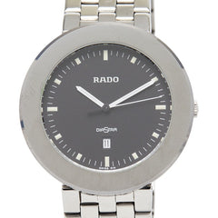 ラドー ダイアスター 腕時計 152.0341.3 クオーツ ブラック文字盤 ステンレススチール チタン メンズ RADO 【中古】