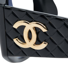 シャネル マトラッセ ココマーク サングラス 01450 94305 ブラック ゴールド プラスチック レディース CHANEL 【中古】