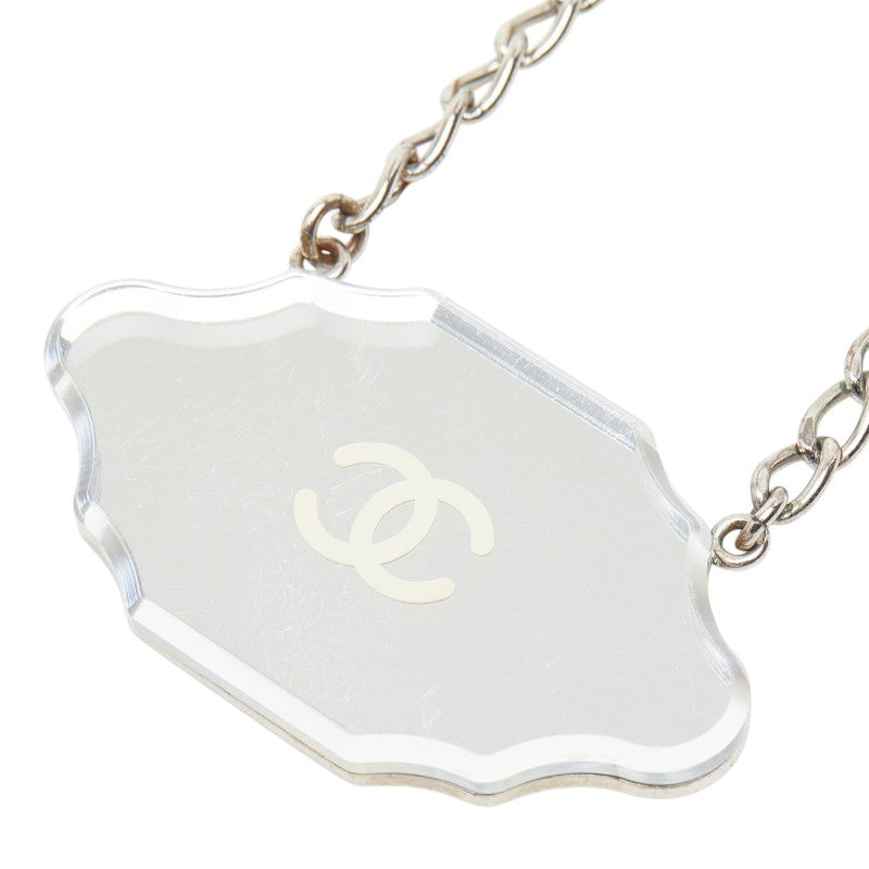 シャネル ミラー プレート ココマーク ネックレス シルバー メタル レディース CHANEL 【中古】