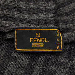 フェンディ ズッカ マフラー グレー レディース FENDI 【中古】