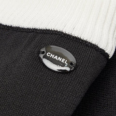 シャネル バイカラー ニットスカート サイズ34 P46120K05797 ブラック ホワイト レーヨン ポリエステル レディース CHANEL 【中古】