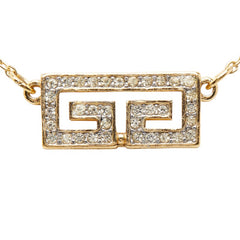 ジバンシー Gロゴ ネックレス ゴールド メッキ ラインストーン レディース Givenchy 【中古】