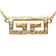 ジバンシー Gロゴ ネックレス ゴールド メッキ ラインストーン レディース Givenchy 【中古】