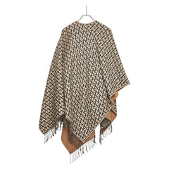 ヴァレンティノ Vロゴ ポンチョ ベージュ ブラック レディース VALENTINO 【中古】
