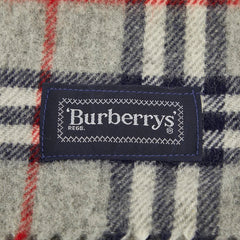 バーバリー ノバチェック マフラー グレー マルチカラー ウール レディース BURBERRY 【中古】