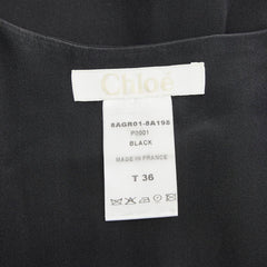 クロエ ノースリーブワンピース スクエアネック サイズ36 8AGR01-8A198 ブラック シルク レディース Chloe 【中古】