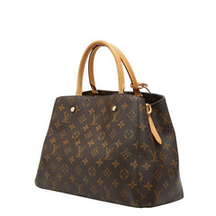 ルイ ヴィトン モノグラム モンテーニュMM ハンドバッグ ショルダーバッグ 2WAY M41056 ブラウン PVC レザー レディース LOUIS VUITTON 【中古】