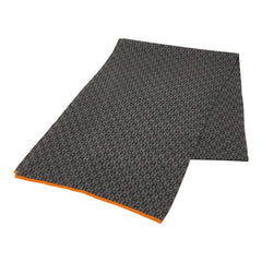 エルメス Hロゴ ストール グレー シルク レディース HERMES 【中古】