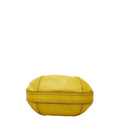 ロエベ アナグラム フィエスタ ハンドバッグ ショルダーバッグ 2WAY イエロー レザー レディース LOEWE 中古
