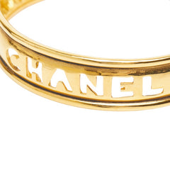 シャネル ロゴ バングル ゴールド メッキ レディース CHANEL 【中古】